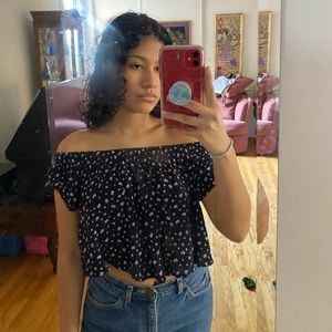 Floral off the shoulder top